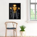 Ver imagem 3 de Quadro Corpo Black Gold Madeira 50x70 Abstrato Decoração