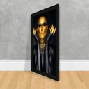 Ver imagem 2 de Quadro Corpo Black Gold Madeira 50x70 Abstrato Decoração