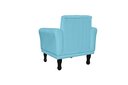 Ver imagem 3 de Poltrona Decorativa Classic Suede Azul Tifany Pés Madeira Mz Decor