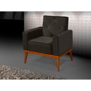 Ver imagem 2 de Kit 2 Poltronas Decorativa Florença Pés em Madeira Maciça Estofado Veludo - Marrom