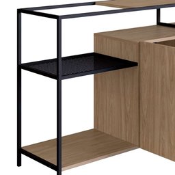 Buffet Para Sala de Jantar 2 Portas Pés Metálicos Dinâmico Hanover/Preto - Artesano - 3