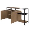 Buffet Para Sala de Jantar 2 Portas Pés Metálicos Dinâmico Hanover/Preto - Artesano - 4
