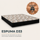 Ver imagem 5 de Colchão Casal Espuma D33 138x188x14 Firme Cristal Antialérgico - Preto