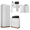 Ver imagem 1 de Kit Escritório Conjunto 4 Peças Cubic Branco Caemmun