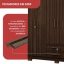 Ver imagem 7 de Guarda-Roupas 6 Portas 2 Gavetas Premier Marrom/Capuccino