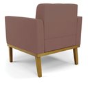Ver mais imagens de Poltrona Decorativa Karen Pés Fixo em Madeira Castanho Veludo Rose G19 - Gran Belo
