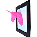 Ver imagem 2 de Quadro Unicórnio 3d Sala Escritório Quarto Infantil 18x18