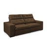 Sofá 4 Lugares Retrátil e Reclinável Turmalina Veludo 252cm Redenobre Cor:marrom; - 1