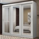 Ver imagem 1 de Guarda-roupa Casal Madesa Kansas 3 Portas de Correr de Espelho 3 Gavetas
