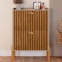 Ver imagem 2 de Sapateira Vertical Estreita Gavetas Basculante Porta 12 Pares Calçados Sapateiro Quarto Hall Entrada