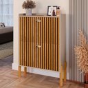 Ver imagem 1 de Sapateira Vertical Estreita Gavetas Basculante Porta 12 Pares Calçados Sapateiro Quarto Hall Entrada