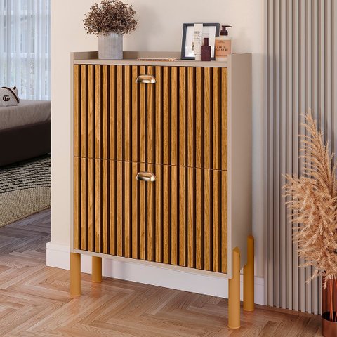 Sapateira Vertical Estreita Gavetas Basculante Porta 12 Pares Calçados Sapateiro Quarto Hall Entrada