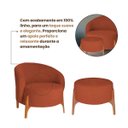 Ver imagem 4 de Poltrona Decorativa Luxo com Puff Ariela Bouclê Ds Home