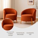 Ver imagem 6 de Poltrona Decorativa Luxo com Puff Ariela Bouclê Ds Home