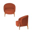 Ver imagem 3 de Poltrona Decorativa Luxo com Puff Ariela Bouclê Ds Home