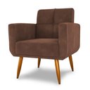 Ver imagem 2 de Poltrona Decorativa Itaqui Veludo Ferrugem