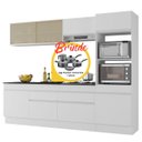 Ver imagem 2 de Armário Cozinha Completa Made Mp2181 Multimóveis + Brinde Jogo de Panelas Tramontina Branco