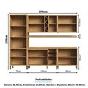Ver imagem 4 de Armário de Cozinha Modulada com Balcão e Tampo 13 Portas 3 Gavetas Pérola Premium 100% Mdf Vidro Ref
