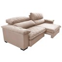 Ver mais imagens de Sofá Retrátil e Reclinável 3,15m Molas Ensacadas Cama inBox Big Home com Bordado 3D Velusoft