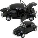 Ver imagem 5 de Super Carrinho de Ferro Fusca Preto Clássico 1/32 Miniatura Coleção