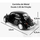 Ver imagem 2 de Super Carrinho de Ferro Fusca Preto Clássico 1/32 Miniatura Coleção