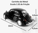Ver imagem 2 de Super Carrinho de Ferro Fusca Preto Clássico 1/32 Miniatura Coleção