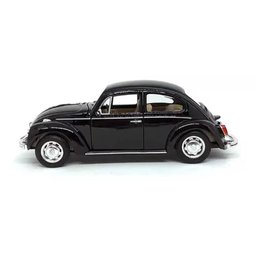 Super Carrinho de Ferro Fusca Preto Clássico 1/32 Miniatura Coleção - 3