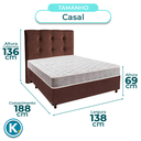 Ver imagem 3 de Conjunto Cama Box Blindado Casal + Colchão D23 D23 Inducol + Cabeceira