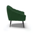 Ver imagem 4 de Kit 02 Poltronas Giovana Veludo Verde Esmeralda Pés Palito de Ferro - D’Rossi