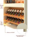Ver imagem 6 de Cristaleira Torre Modulo Estante Bar Adega LED Pés Ladisa Cor:Off White/Bronze
