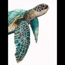 Ver imagem 1 de Great Sea Turtle Canaleta 45x60cm Preta