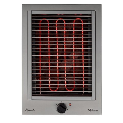 Churrasqueira Cooktop Fischer Elétrica com Pedra Vulcânica Inox 220v