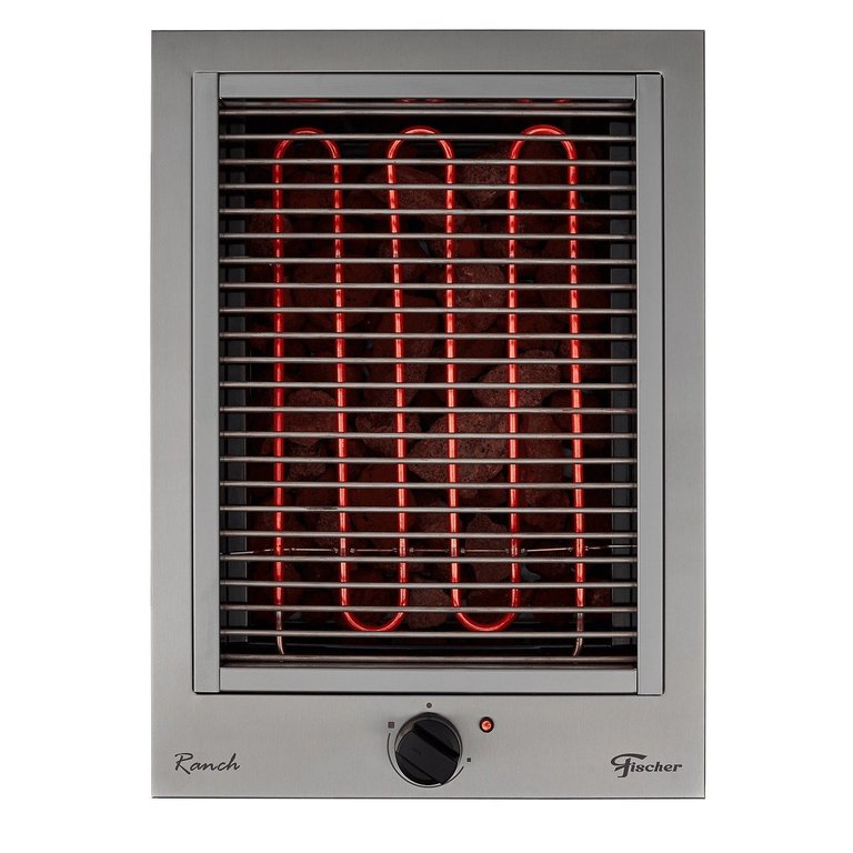 Churrasqueira Cooktop Fischer Elétrica com Pedra Vulcânica Inox 220v