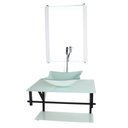 Ver imagem 2 de GABINETE DE VIDRO PARA BANHEIRO 60CM AP CUBA QUADRADA BRANCO FULL