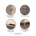 Ver imagem 4 de Paneleiro Cristaleira 70cm 4 Portas com Vidro Reflecta Stylo Luciane Móveis