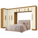Ver imagem 1 de Guarda Roupas Modulado Closet de Canto Quarto Completo 12 Portas Espaço Cama Queen 1,58m Madrid