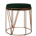 Ver imagem 3 de Kit 03 Puffs Decorativo Aramado Bronze Zaya L02 Suede Verde Musgo - Lyam Decor