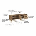 Ver imagem 6 de Rack Orgânico para TV até 65 Polegadas 180cm 2 Portas 2 Gavetas Metal Luna