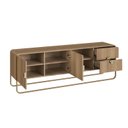 Ver imagem 5 de Rack Orgânico para TV até 65 Polegadas 180cm 2 Portas 2 Gavetas Metal Luna