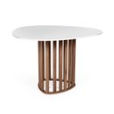 Ver imagem 2 de Mesa de Jantar Orgânica 4 Lugares 120x118cm MDF Branco e Noronha - Straub Web