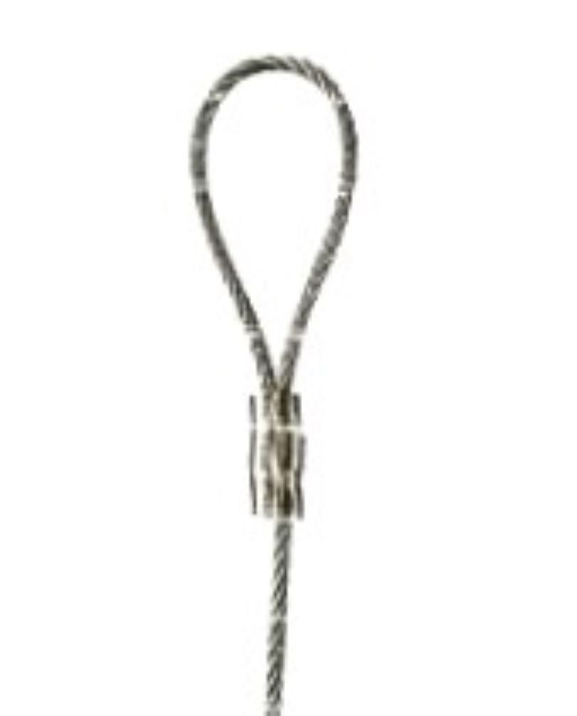 Conexão/anilha/luva número 2 em metal niquelado para cabo de aço de pesca - 6