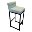 Ver imagem 1 de Banqueta Yara Linho Cinza - Dominic Decor