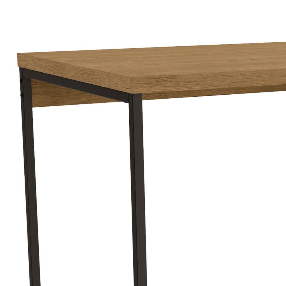 Mesa de Escritório Kappesberg 118cm + Gaveteiro 1 Gaveta Crome Freijó/Preto - 5