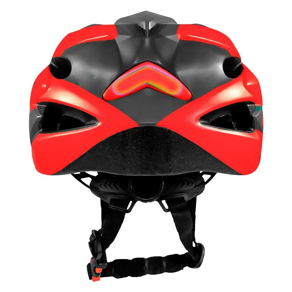 Capacete ciclismo Gts Racing Series Com led. - G - Preto / Vermelho ...