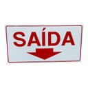 Ver imagem 2 de Kit 2 Placa de Sinalização Saida Seta para Baixo 15x30 Cm