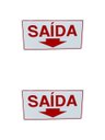 Ver imagem 1 de Kit 2 Placa de Sinalização Saida Seta para Baixo 15x30 Cm
