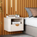 Ver imagem 1 de Mesa de Cabeceira Suspensa Buriti 1g Nicho Off White Jb