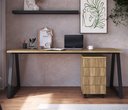 Ver imagem 1 de Conjunto para Escritório com Mesa Escrivaninha e Gaveteiro Linha Concept Móvel na Caixa