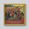 Quadro Vincent Van Gogh The Red Vineyard Arts Memphis 20x20cm Moldura Padrão Madeira - 1