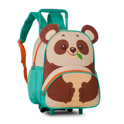 Mochila Infantil Com Rodinhas de Urso Panda e Leão:Leão - 5